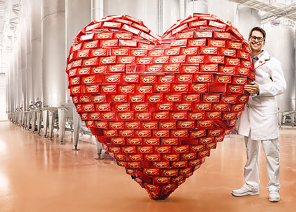 Chocolat Frey riesiges Herz aus Schokolade Chocolat Frey riesiges Herz aus Schokolade